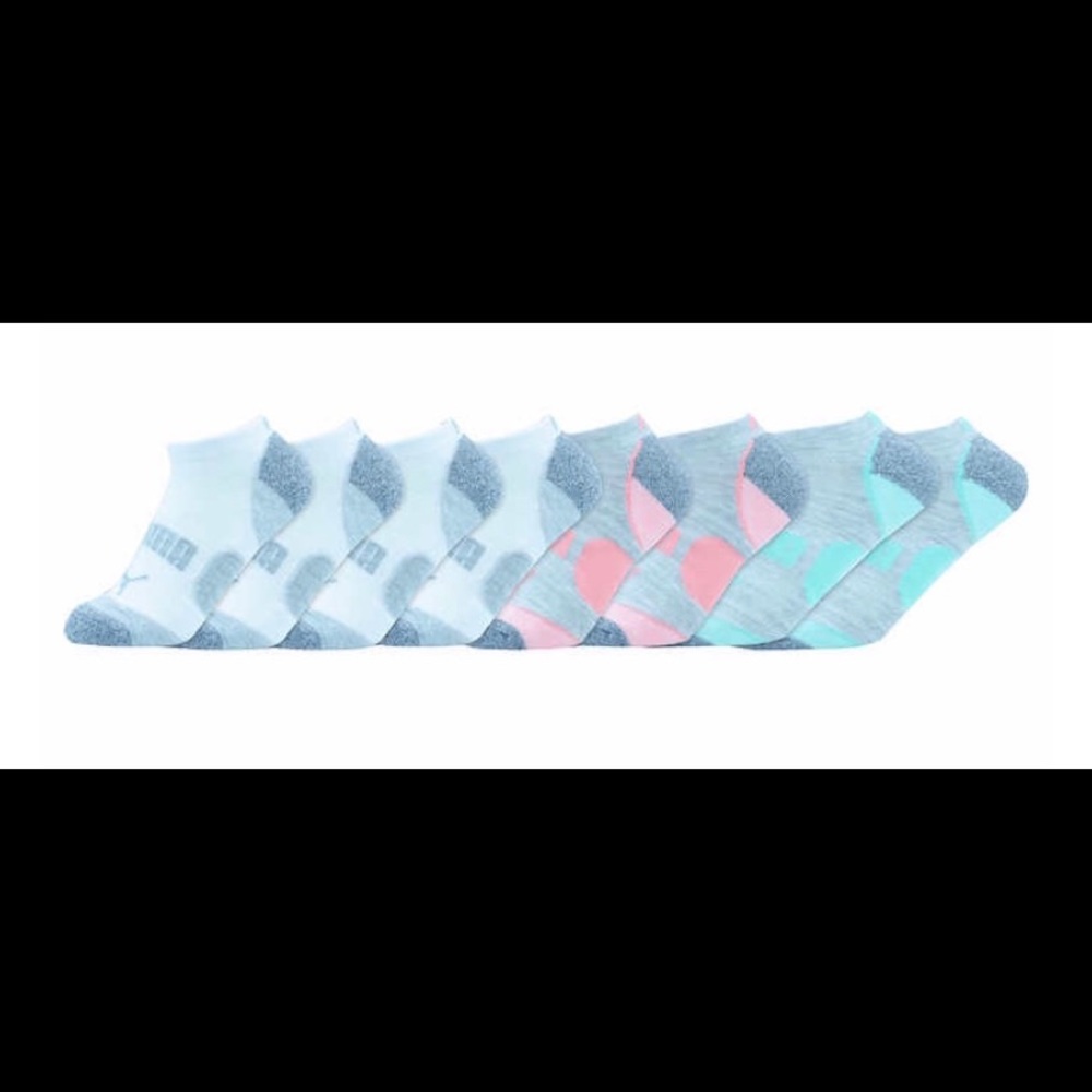 Puma Ladies No Show Socks 8-pair White Regular Size - Picture 3 of 3